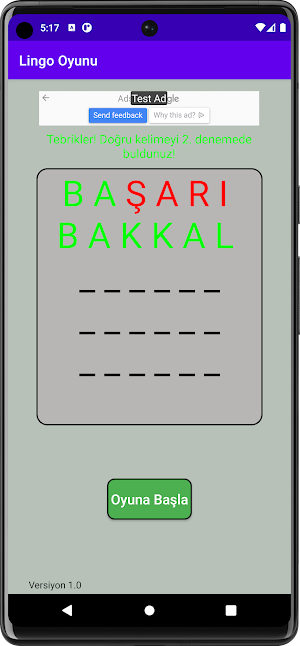 Lingo Oyunu Screenshot 1