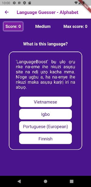 Language Guesser Screenshot 3