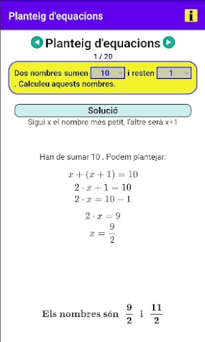 Planteig d'equacions Screenshot 1