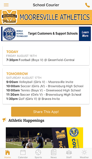 Mooresville Pioneers Athletics - Indiana Screenshot 1