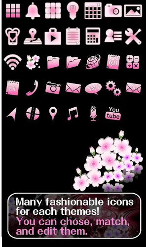 -Starry Sakura- Theme +HOME Screenshot 3