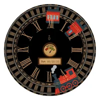 Vintage Train Watch Face