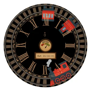 Vintage Train Watch Face Screenshot 2