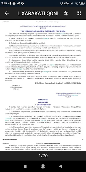 Yo'l Harakat Qoidalari Screenshot 3