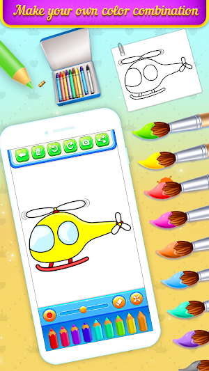 Vehicle Drawing and Coloring Book Screenshot 3