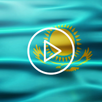 Kazakhstan Flag Waving Live Wallpaper