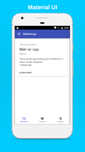Matrecap (Material UI + React JS + Capacitor ) Screenshot 0