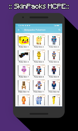 SkinPack Pokemon for Minecraft Screenshot 1