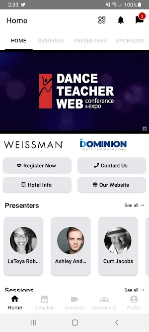 Dance Teacher Web Conference Screenshot 1