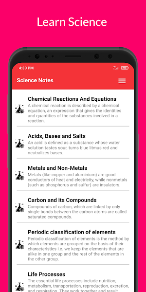 CBSE Science Notes Offline Screenshot 0