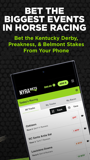 NYRA Bets - Horse Race Betting Screenshot 1