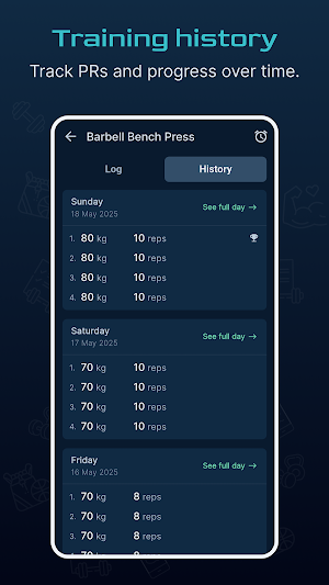 GymSet - Workout Log Tracker Screenshot 2