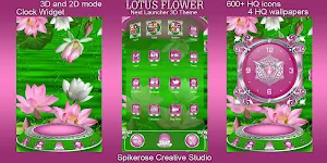 Lotus Flower 3D Next Launcher theme Screenshot 0