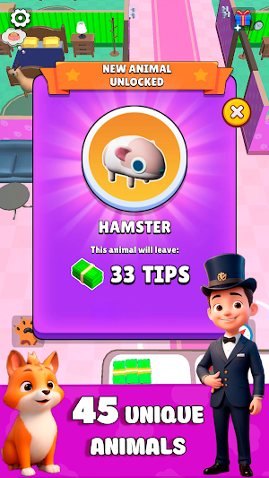 Idle Animal Hotel: Tycoon Game Screenshot 3