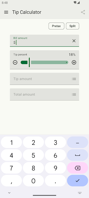Tip Calculator Screenshot 0