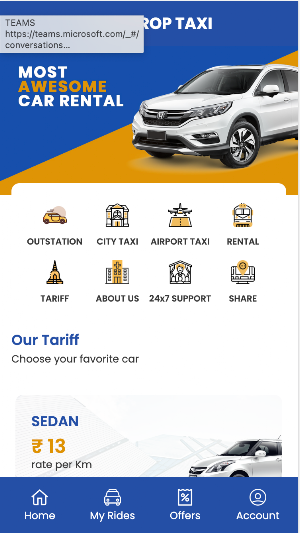ARNI DROP TAXI - BOOKING APP Screenshot 0