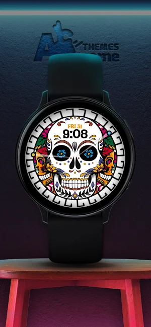 AnimatedSkull WearOS WatchFace Screenshot 0