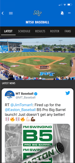 MTSU Sports Media Class Screenshot 3