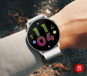 Beauty Green Pink Watch Face Screenshot 2