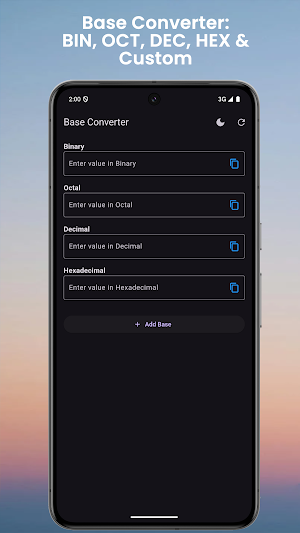 BIN HEX OCT DEC Base Converter Screenshot 0