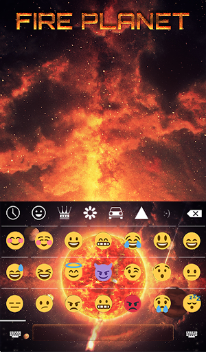 Fire Planet Animated Keyboard + Live Wallpaper Screenshot 3