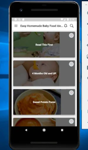 Easy Homemade Baby Food Ideas Screenshot 0