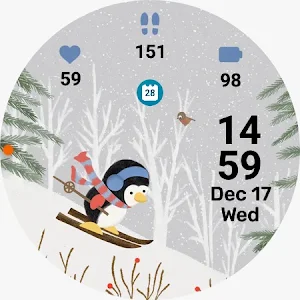 Penguin Animated Watch Face Screenshot 2