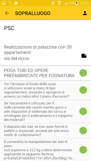 App Sicurezza Cantieri Screenshot 2