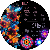 BFF4-Neon Art Animation Flower