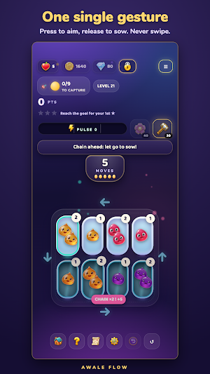 Awale Flow : Mancala Puzzle Screenshot 2