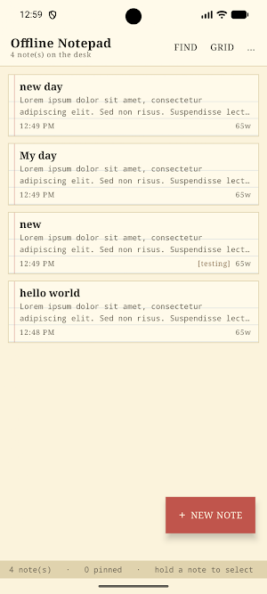 Offline notepad Screenshot 0