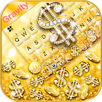 Golden Dollar Gravity Keyboard Background