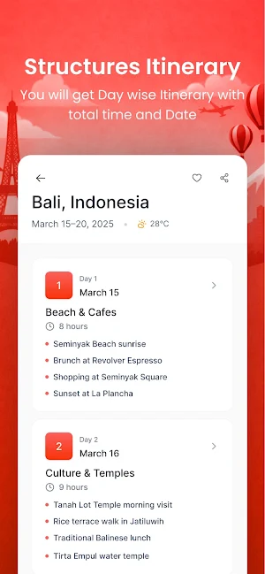 Trip Planner Screenshot 2