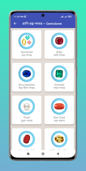 রাশি রত্ন-পাথর  ~ Gemstone Screenshot 1