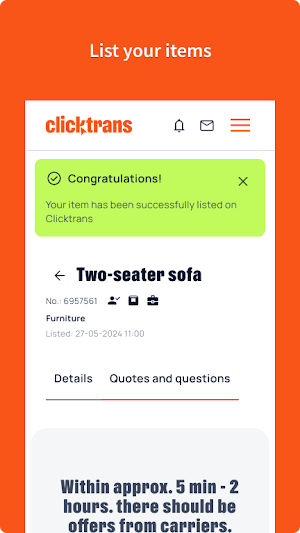 Clicktrans – ship anything Screenshot 3