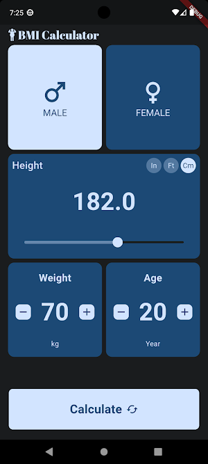 BMI Calculator Screenshot 2