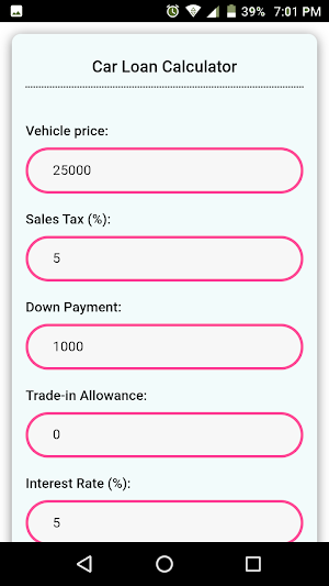 Car Loan Calculator Screenshot 0
