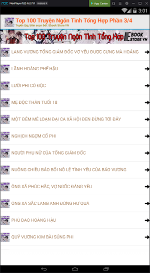 Top 100 Truyện Ngôn Tình Tổng Hợp 3/4 Screenshot 2