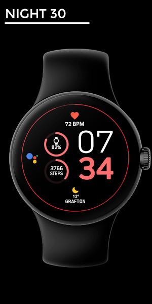 Night 30 - watch face Screenshot 0