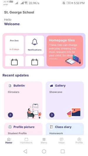 St. George School App Screenshot 1