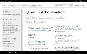 Python 3.7.4 Offline Docs - Android version Screenshot 2