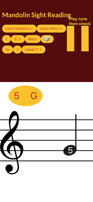 Mandolin Sight Reading Screenshot 1