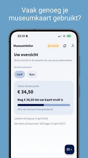 Museumteller voor museumkaart Screenshot 0