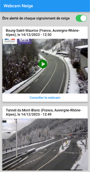 Webcam Neige Screenshot 1