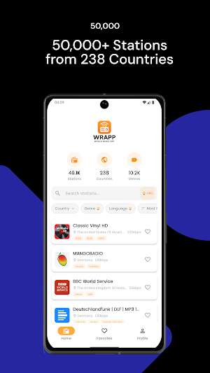 WRAPP - WORLD RADIO APP Screenshot 2