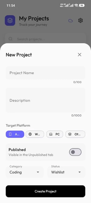 Project Manager Screenshot 1