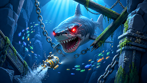 Ocean Shark Hunt & Grow Screenshot 3