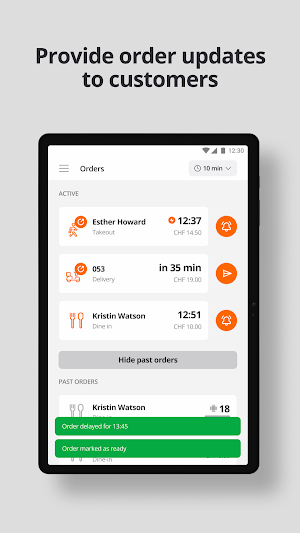 PAR Ordering Tablet App Screenshot 1