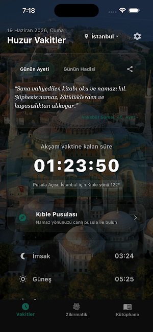 Huzur: İslami Asistan Screenshot 2