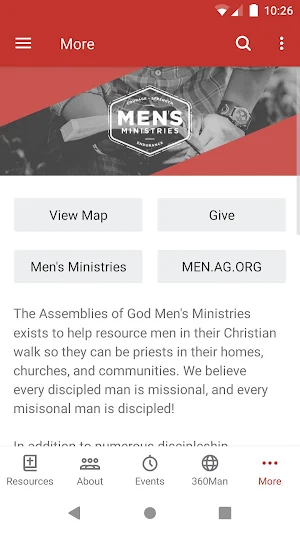 Mens Ministries Screenshot 2
